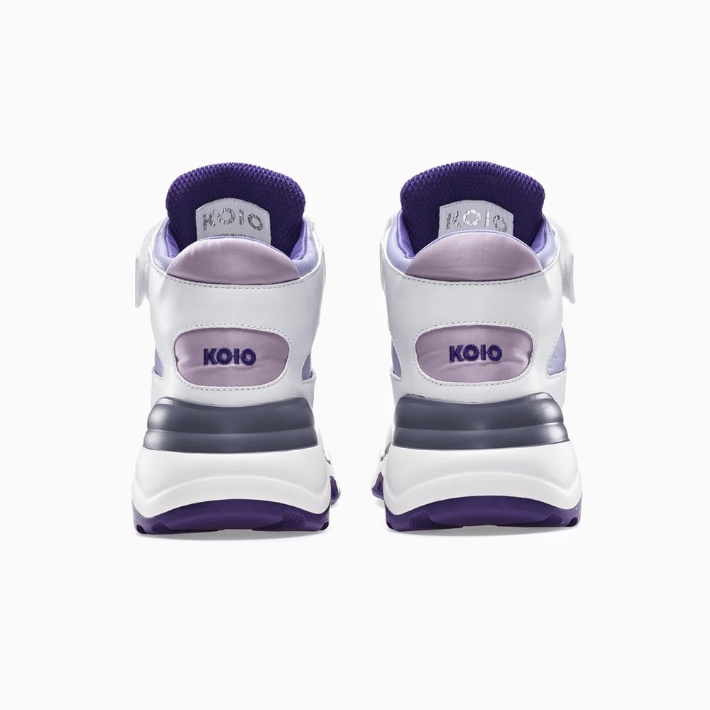 New! KOIO Aerobics Pearl Retro Colorblock High Top Platform Sneakers - Picture 5 of 16